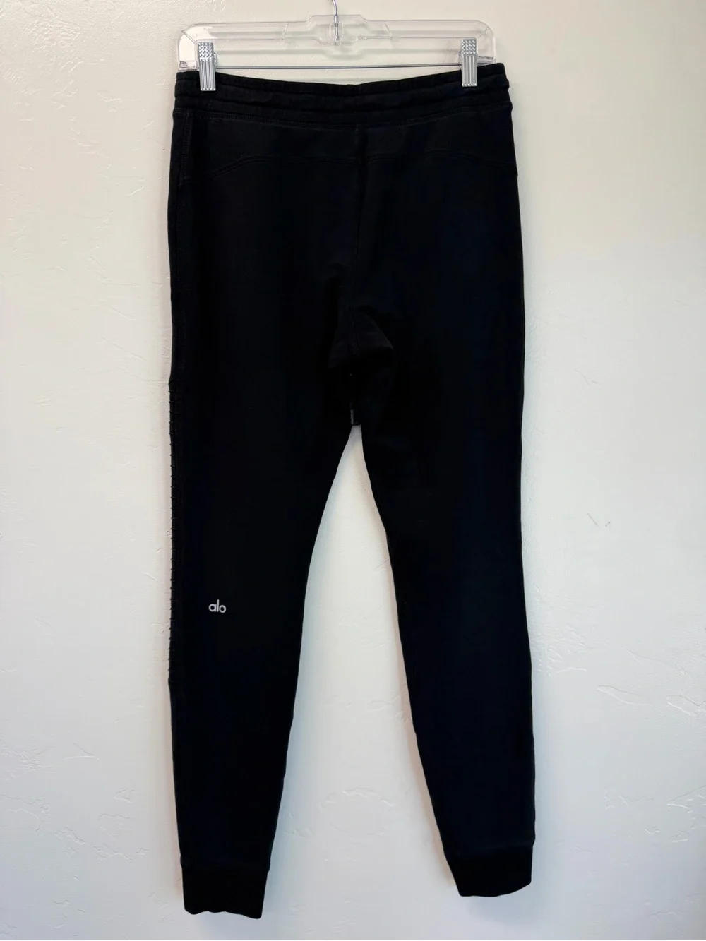 ALO Yoga Black Urban Moto-Style with Zip Pockets Jogger Jeggings Size M